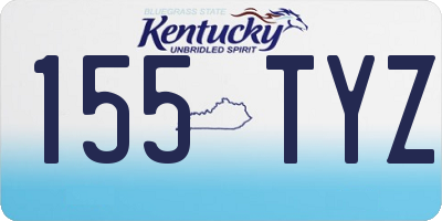 KY license plate 155TYZ