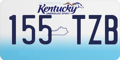 KY license plate 155TZB