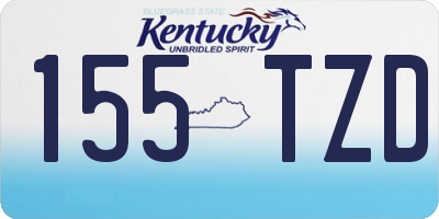 KY license plate 155TZD