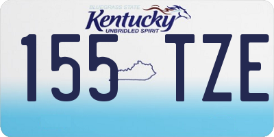 KY license plate 155TZE