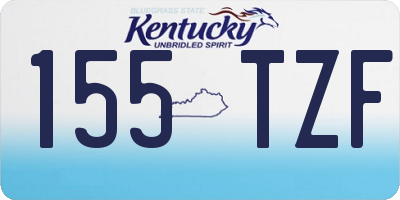 KY license plate 155TZF