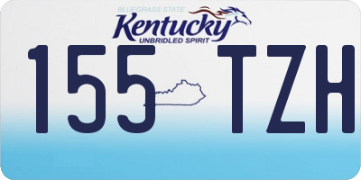 KY license plate 155TZH