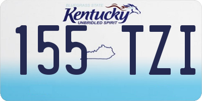 KY license plate 155TZI