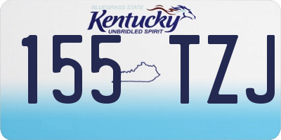 KY license plate 155TZJ