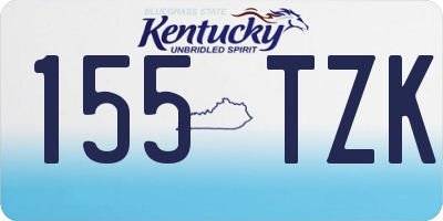 KY license plate 155TZK