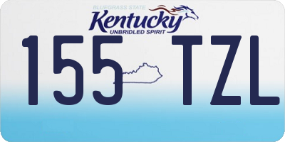KY license plate 155TZL