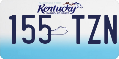 KY license plate 155TZN