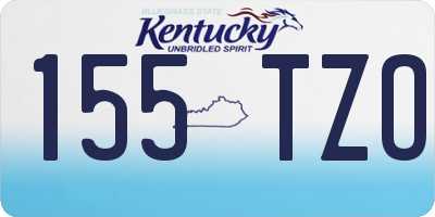 KY license plate 155TZO