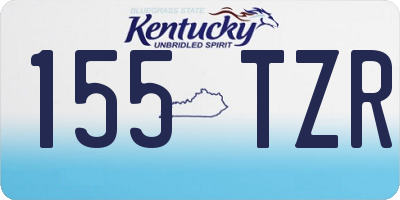 KY license plate 155TZR
