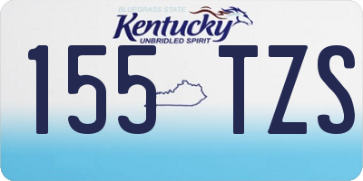 KY license plate 155TZS
