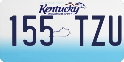 KY license plate 155TZU