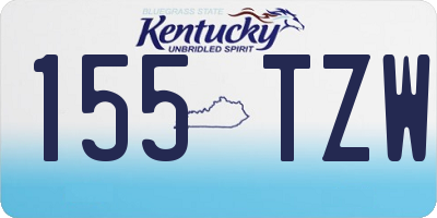 KY license plate 155TZW
