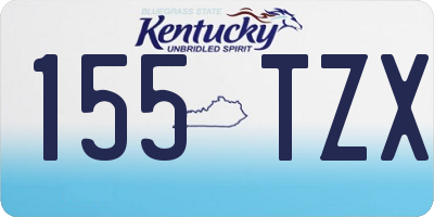 KY license plate 155TZX