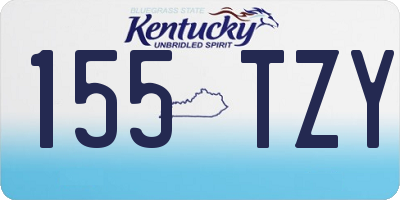 KY license plate 155TZY