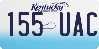KY license plate 155UAC