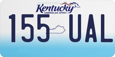 KY license plate 155UAL