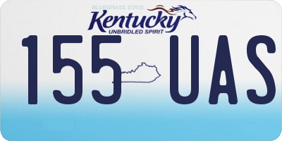 KY license plate 155UAS