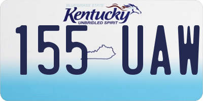 KY license plate 155UAW