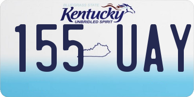 KY license plate 155UAY