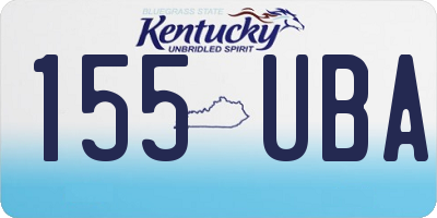 KY license plate 155UBA