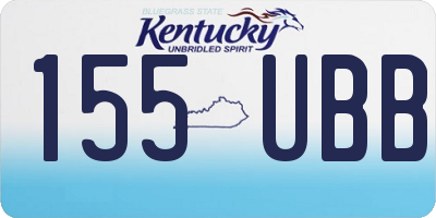 KY license plate 155UBB