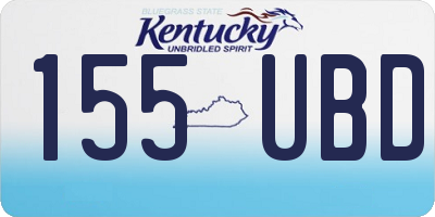 KY license plate 155UBD
