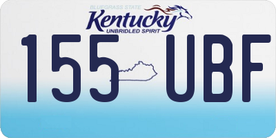 KY license plate 155UBF