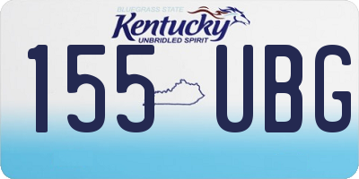 KY license plate 155UBG