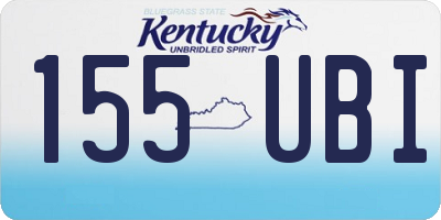 KY license plate 155UBI