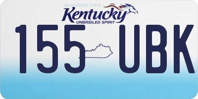 KY license plate 155UBK