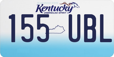 KY license plate 155UBL