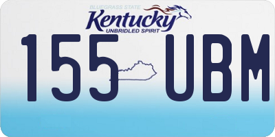 KY license plate 155UBM