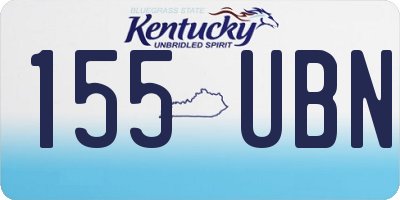KY license plate 155UBN
