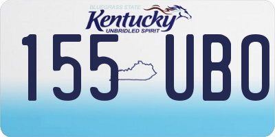 KY license plate 155UBO