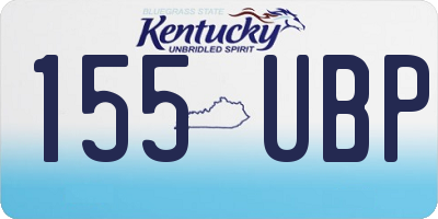 KY license plate 155UBP