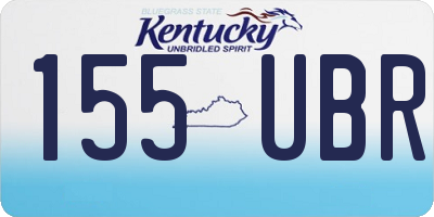 KY license plate 155UBR