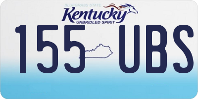 KY license plate 155UBS