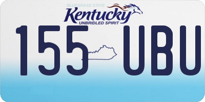 KY license plate 155UBU