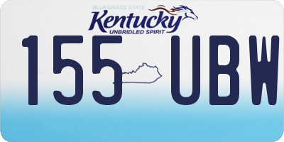 KY license plate 155UBW