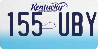 KY license plate 155UBY