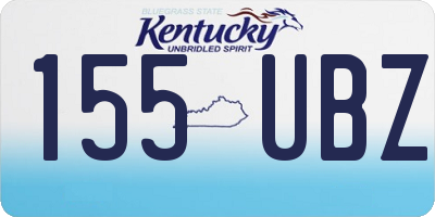 KY license plate 155UBZ