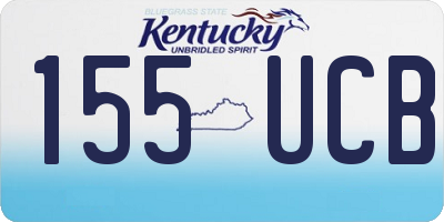 KY license plate 155UCB