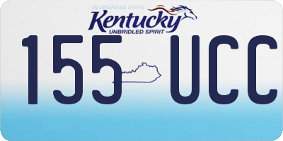 KY license plate 155UCC