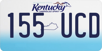 KY license plate 155UCD