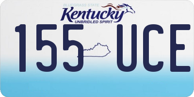 KY license plate 155UCE