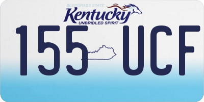 KY license plate 155UCF