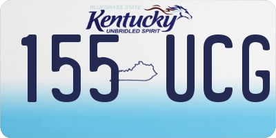 KY license plate 155UCG