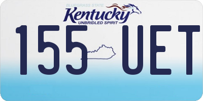 KY license plate 155UET