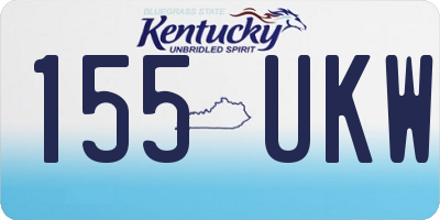 KY license plate 155UKW