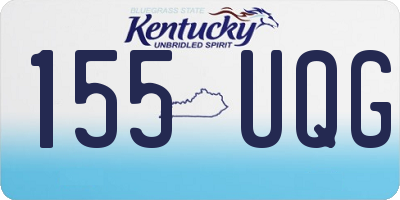 KY license plate 155UQG